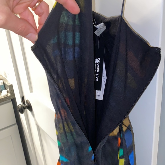 Women’s Alice and Olivia Rainbow Black Tie Dye Mini-Dress - Tags On - Size 4 - Picture 8 of 10